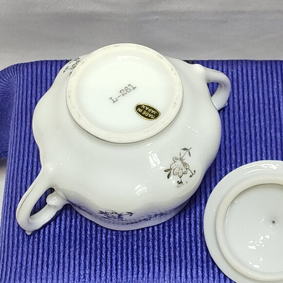 Norcrest 25th Anniversary Miniature Creamer Sugar Bowl Set Fine China Japan VTG - Picture 5 of 8